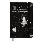 Книга записна ZiBi Cosmo A6 в клітинку тверда обкладинка на гумці 80 аркушів, чорна (ZB.116102)