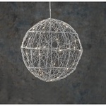 Прикраса декоративна Luca Lighting Куля Срібна D25 см 30 led (8718861660951)