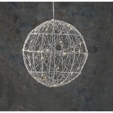 Прикраса декоративна Luca Lighting Куля Срібна D25 см 30 led (8718861660951)
