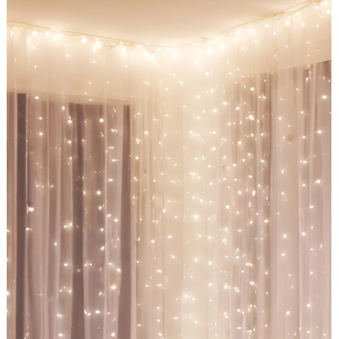 Гірлянда Chomik Штора" 150 LED теплий білий, 3x1,5 м, USB, з пультом, IP20, від мережі (5900779898479)