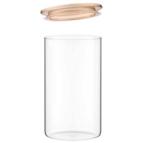 Банка Ardesto Fresh 1100 мл, скло, пластик, прозорий (AR1311SFM)