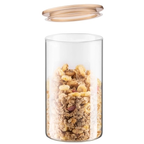 Банка Ardesto Fresh 1100 мл, скло, пластик, прозорий (AR1311SFM)