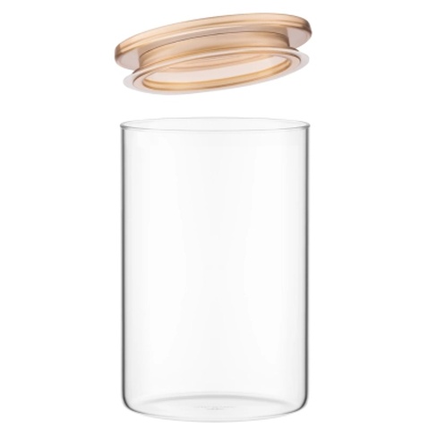 Банка Ardesto Fresh 900 мл, скло, пластик, прозорий (AR1309SFM)