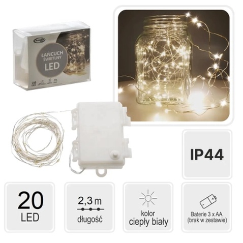 Гірлянда Chomik Струна 2.3 м 20 LED Теплий білий (5900779802636)