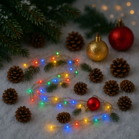 Гірлянда ColorWay LED 200 20 м (8 режимів) різнокольорова (прозорий кабель) USB (CW-G-200L20UTMC)