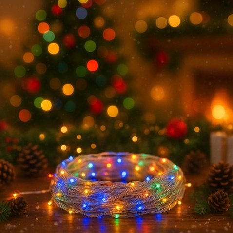 Гірлянда ColorWay LED 200 20 м (8 режимів) різнокольорова (прозорий кабель) USB (CW-G-200L20UTMC)