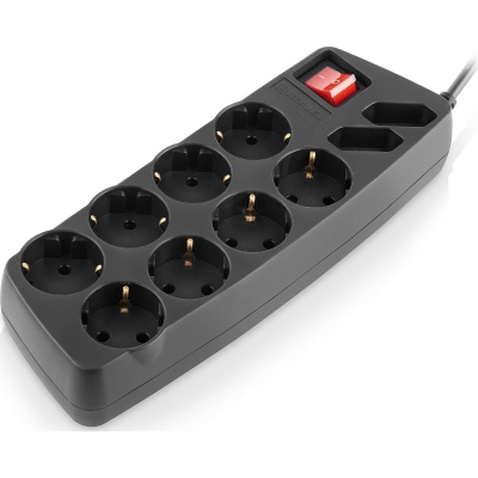 Мережевий фільтр живлення REAL-EL RS-Protect 505, 3m, black (EL122300045)