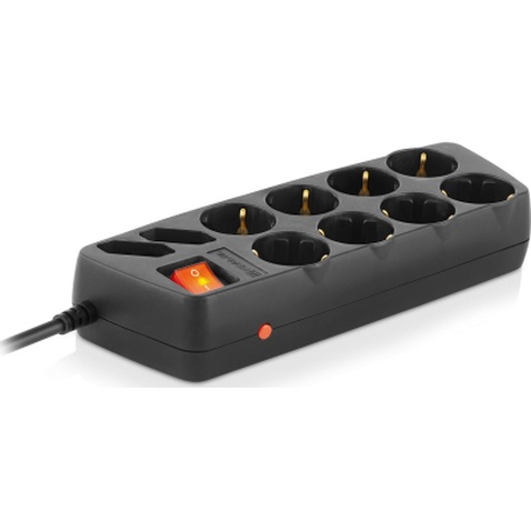 Мережевий фільтр живлення REAL-EL RS-Protect 505, 5m, black (EL122300046)